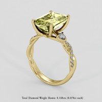 4.24 Ct. Bi Color Sapphire Ring, 14K Yellow Gold 2