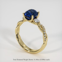 2.01 Ct. Blue Sapphire Ring, 14K Yellow Gold 2
