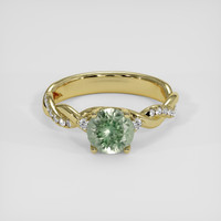 1.22 Ct. Green Sapphire Ring, 14K Yellow Gold 1