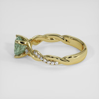 1.22 Ct. Green Sapphire Ring, 14K Yellow Gold 4