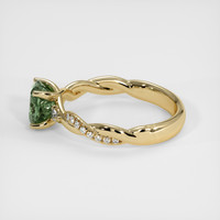 2.09 Ct. Green Sapphire Ring, 14K Yellow Gold 4