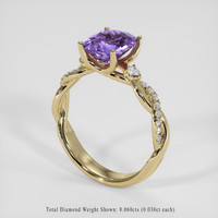 1.94 Ct. Purple Sapphire Ring, 14K Yellow Gold 2