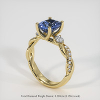 2.49 Ct. Sapphire Ring, 14K Yellow Gold 2