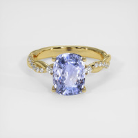 4.53 Ct. Blue Sapphire Ring, 14K Yellow Gold 1