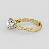 2.13 Ct. Bluish Purple Sapphire Ring, 14K Yellow Gold 4