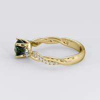 1.55 Ct. Bluish Green Sapphire Ring, 14K Yellow Gold 4