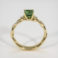 0.87 Ct. Green Sapphire Ring, 14K Yellow Gold 3