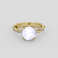 3.90 Ct. Blue Sapphire Ring, 14K Yellow Gold 1