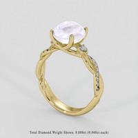 3.90 Ct. Blue Sapphire Ring, 14K Yellow Gold 2