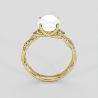3.90 Ct. Blue Sapphire Ring, 14K Yellow Gold 3