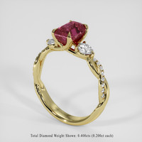 1.71 Ct. Purplish Pink Sapphire Ring, 14K Yellow Gold 2