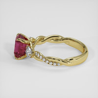 1.71 Ct. Purplish Pink Sapphire Ring, 14K Yellow Gold 4