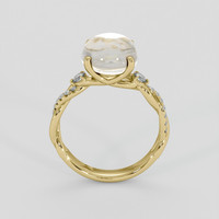 6.00 Ct. Grey Sapphire Ring, 14K Yellow Gold 3