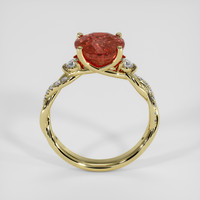 3.09 Ct. Padparadscha Sapphire Ring, 14K Yellow Gold 3