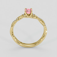 0.58 Ct. Padparadscha Sapphire Ring, 14K Yellow Gold 3