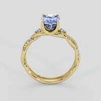 2.17 Ct. Blue Sapphire Ring, 14K Yellow Gold 3