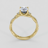 1.54 Ct. Greyish Blue Sapphire Ring, 14K Yellow Gold 3