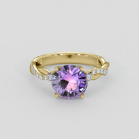 1.77 Ct. Purple Sapphire Ring, 14K Yellow Gold 1