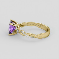 1.77 Ct. Purple Sapphire Ring, 14K Yellow Gold 4