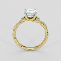 2.13 Ct. Bluish Grey Sapphire Ring, 14K Yellow Gold 3