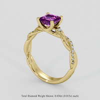 1.20 Ct. Bi Color / Parti Sapphire Ring, 14K Yellow Gold 2
