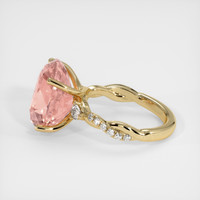 12.01 Ct. Padparadscha Sapphire Ring, 14K Yellow Gold 4