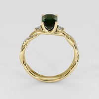 1.08 Ct. Bluish Green Sapphire Ring, 14K Yellow Gold 3