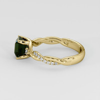 1.08 Ct. Bluish Green Sapphire Ring, 14K Yellow Gold 4