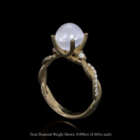 6.04 Ct. Grey Sapphire Ring, 14K Yellow Gold 2