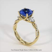 3.17 Ct. Sapphire Ring, 14K Yellow Gold 2