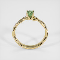 0.70 Ct. Yellowish Green Sapphire Ring, 14K Yellow Gold 3
