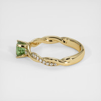 0.70 Ct. Yellowish Green Sapphire Ring, 14K Yellow Gold 4