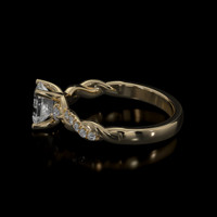 0.78 Ct. White Sapphire Ring, 14K Yellow Gold 4
