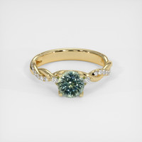 0.90 Ct. Sapphire Ring, 14K Yellow Gold 1