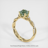 0.90 Ct. Sapphire Ring, 14K Yellow Gold 2