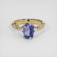 2.41 Ct. Violet Sapphire Ring, 14K Yellow Gold 1