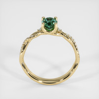 1.23 Ct. Bluish Green Sapphire Ring, 14K Yellow Gold 3
