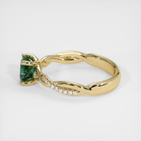 1.23 Ct. Bluish Green Sapphire Ring, 14K Yellow Gold 4