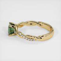 0.69 Ct. Green Sapphire Ring, 14K Yellow Gold 4
