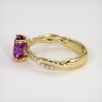 2.31 Ct. Pinkish Purple Sapphire Ring, 14K Yellow Gold 4