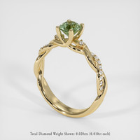 0.78 Ct. Sapphire Ring, 14K Yellow Gold 2