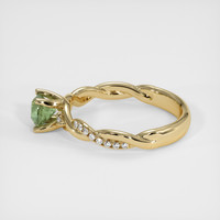 0.78 Ct. Green Sapphire Ring, 14K Yellow Gold 4