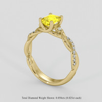 1.52 Ct. Yellow Sapphire Ring, 14K Yellow Gold 2