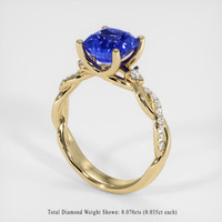 3.24 Ct. Sapphire Ring, 18K Yellow Gold 2