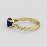 1.25 Ct. Blue Sapphire Ring, 18K Yellow Gold 4