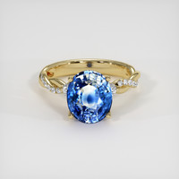 5.07 Ct. Bi Color Sapphire Ring, 18K Yellow Gold 1