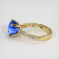 5.07 Ct. Bi Color Sapphire Ring, 18K Yellow Gold 4