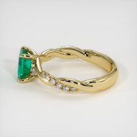 0.78 Ct. Emerald Ring, 18K Yellow Gold 4