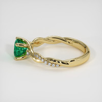 0.89 Ct. Emerald Ring, 18K Yellow Gold 4