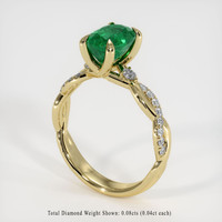 1.55 Ct. Emerald Ring, 18K Yellow Gold 2